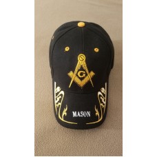 Freemason Black Gold Trim Embroidered Hat Cap  eb-91464437